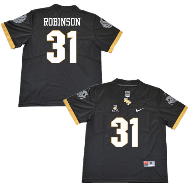 Men #31 Aaron Robinson UCF Knights College Football Jerseys Sale-Black